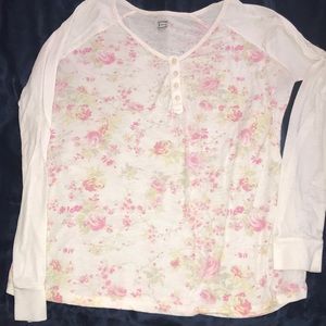 Kirra Floral Baseball Henley